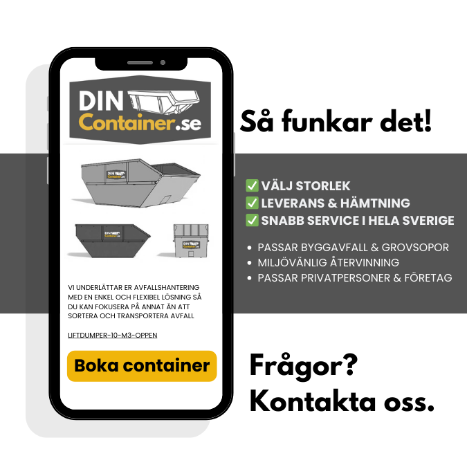 Så hyr du container i Bålsta – enkelt via mobil eller dator
