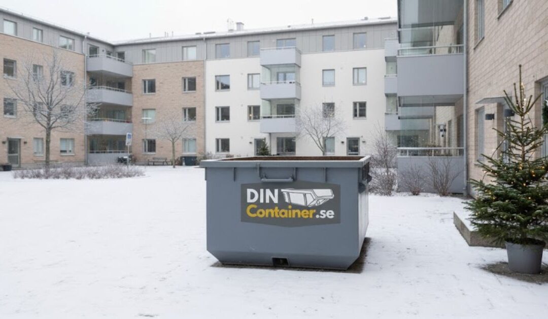 Container för julstädningen i BRF