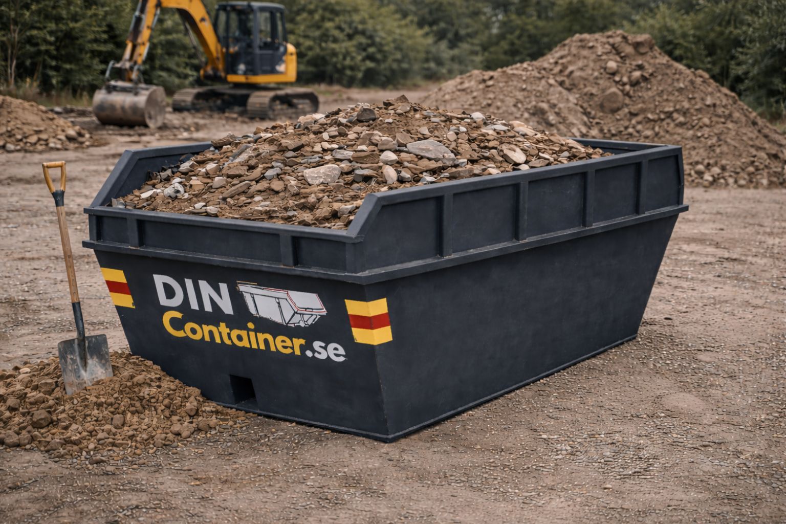 Containerlösning för fyllnadsmassor vid markarbete
