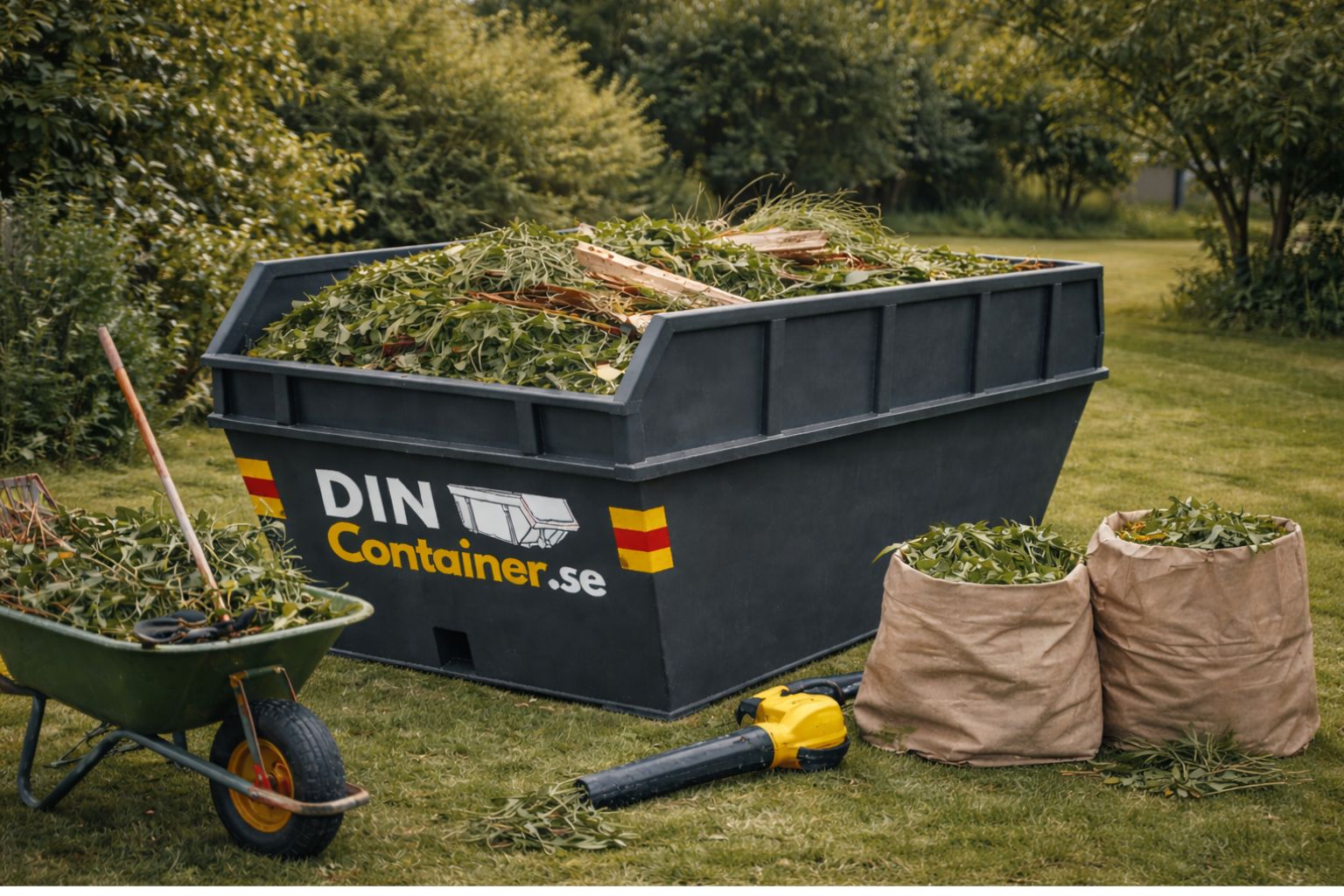 Containerlösning för trädgårdsavfall