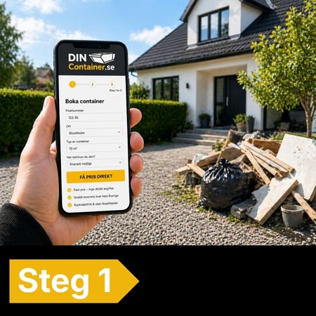 Boka container online enkelt – hyra container snabbt via DinContainer