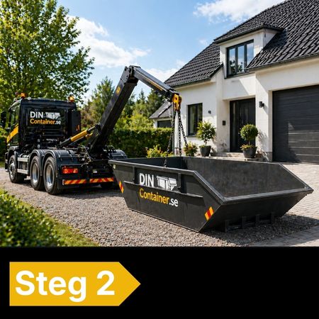 Container leverans till villa – snabb leverans av container från DinContainer