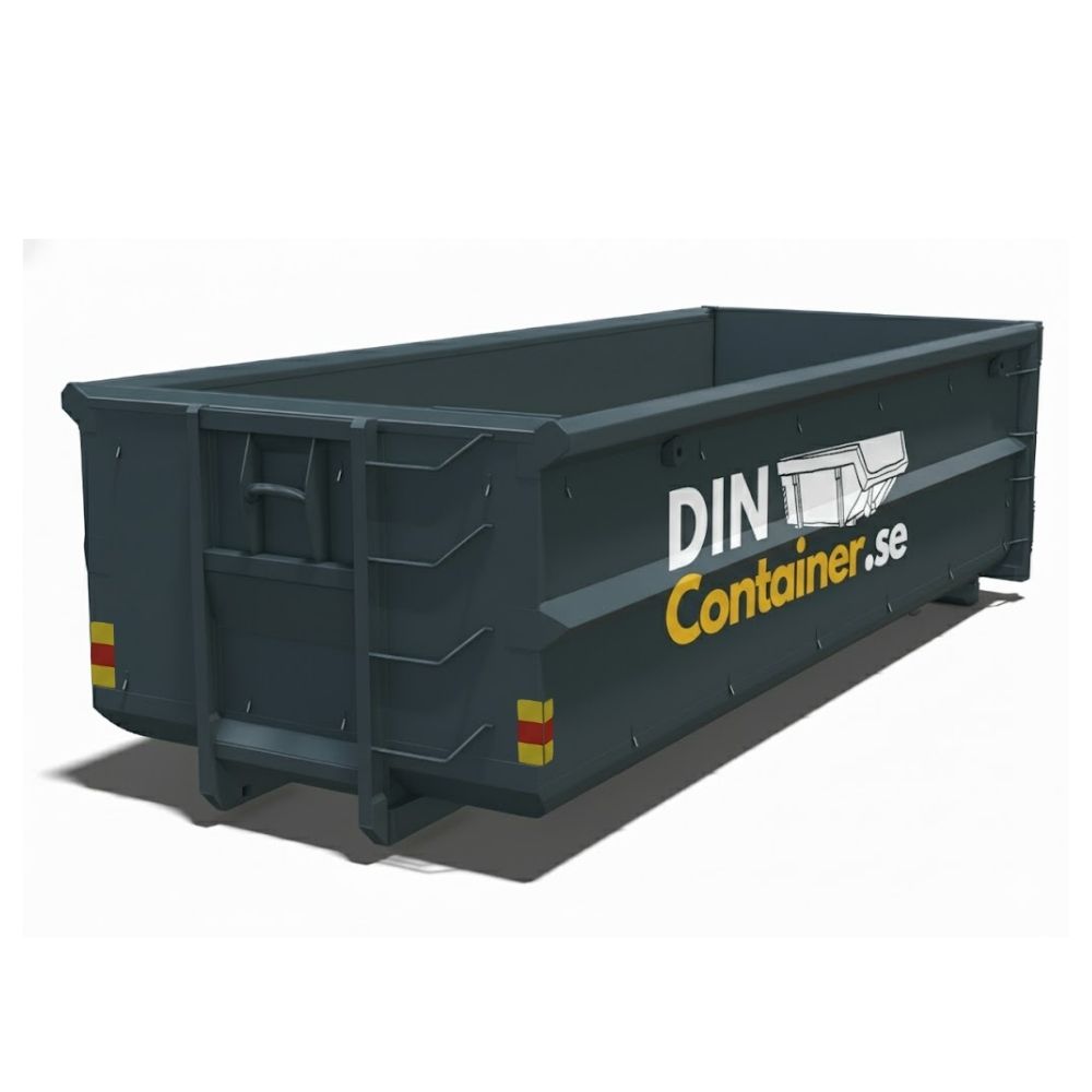 Öppen liftdumper 10 m3 är perfekt vid mindre takrenoveringar där ytan är begränsad. Passar utmärkt för takpannor, läkt och mindre mängder rivningsmaterial från tak.